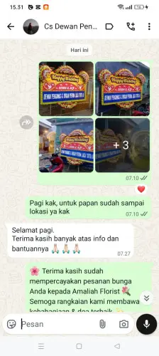 Testimonial Papan Bunga Pernikahan metland