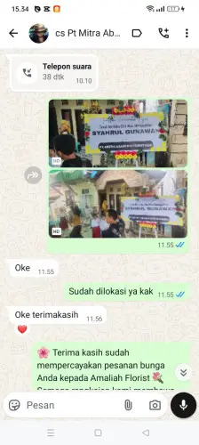 Testimonial Papan Bunga metland